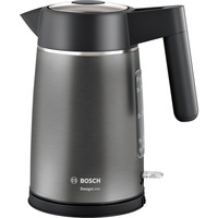 Bosch TWK5P475 bouilloire 1,7 L 2400 W Gris Gris/Noir, 1,7 L, 2400 W, Gris, Acier inoxydable, Indicateur de niveau d'eau, Sans fil