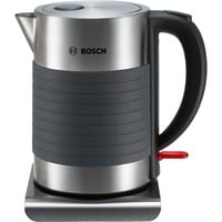 Bosch TWK7S05 bouilloire 1,7 L 2200 W Noir, Gris Gris/Noir, 1,7 L, 2200 W, Noir, Gris, Indicateur de niveau d'eau, Arrêt de sécurité en cas de surchauffe, Sans fil
