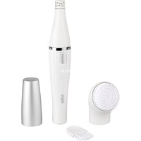 Braun 810 Épilateur Visage/Épilation et Brosse Nettoyante, Appareil à épiler Blanc/Argent