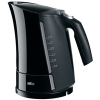 Braun Bouilloire Multiquick 5 WK 500 Noir, 1,6 L, 3000 W, Noir, Indicateur de niveau d'eau, Filtrage, Vente au détail