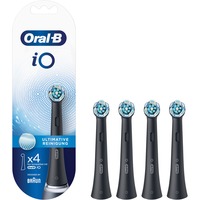 Braun iO Ultimate Clean 4 pièce(s) Noir, Tête brosse à dent électrique Noir, 4 pièce(s), Noir, 3 mois, Oral-B, iO, Boîte