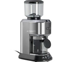 DeLonghi Dedica Argent, Moulin à café Argent/Noir, Moulin à café, 350 g, Fraise conique, Acier inoxydable, LCD, Argent