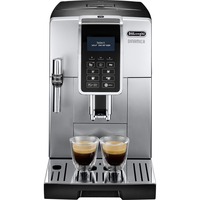 DeLonghi Dinamica Ecam 350.35.SB Entièrement automatique Machine à expresso 1,8 L, Machine à café/Espresso Argent/Noir, Machine à expresso, 1,8 L, Café en grains, Café moulu, Broyeur intégré, 1450 W, Noir, Argent