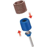 Dremel EZ SpeedClic : mandrin de ponçage et bandes de ponçage, Bande de ponçage Disque abrasif, Métal, Bois, Dremel, Bleu, Argent, 1,3 cm, 3 pièce(s)