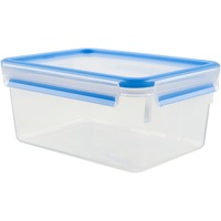 Emsa 508544 boîte hermétique alimentaire Rectangulaire 2,3 L Transparent 1 pièce Transparent/Bleu, Boîte, Rectangulaire, 2,3 L, Transparent, Polypropylène (PP), Élastomère thermoplastique (TPE), Allemagne