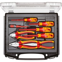 GEDORE Composition d'outils VDE 8 pièces, Set d'outils Rouge/Jaune, Tournevis, Pince coupante, Pinces à becs