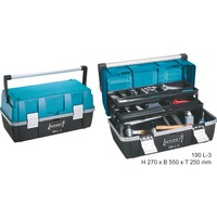 Hazet Caisse à outils en plastique 190L-3, Boîte à outils Bleu/Noir