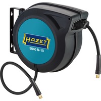 Hazet Enrouleur de tuyau 9040N-10, 15 mètres, Tuyau pneumatique flexible Noir/Bleu