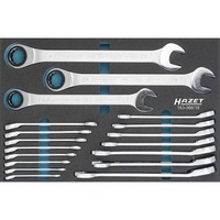 Hazet Jeu de clés mixtes à cliquet 163-366/18, taille 3/3, Clé plate 