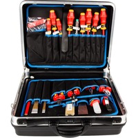 KNIPEX Mallette d'outils VDE 002105HLS, Set d'outils Noir, 24 pièces, avec outils