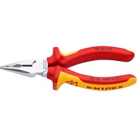KNIPEX Pince combinée à becs pointus VDE 0826145, Pinces Rouge/Jaune, Isolation jusqu'à 1000 V