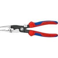 KNIPEX Pince pour installations électriques 13 92 200 Rouge/Bleu, avec gaines bi-matière, noire atramentisée