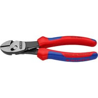 KNIPEX TwinForce Pinces coupantes diagonales, Tenailles de cran Rouge/Bleu, Pinces coupantes diagonales, Sulfate de chondroïtine, Plastique, Bleu/rouge, 18 cm, 280 g