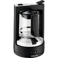 Krups KM4689 Machine à café filtre 1,25 L, Machine à café à filtre Noir/Argent, Machine à café filtre, 1,25 L, 850 W, Noir