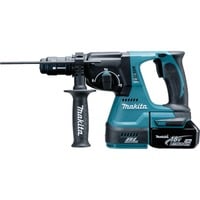 Makita Marteau burineur sur batterie DHR243RTJ, Marteau piqueur Bleu/Noir, Incl 2x batteries, Chargeur, MakPac gr.4