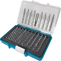 Makita P-81050 embout de tournevis 99 pièce(s), Set d'embouts de vissage 99 pièce(s), Phillips, Cruciforme, Torx, PH1, PH2, PH3, PZ1, PZ2, PZ3, TX10, TX15, TX20, TX25, TX30, TX40, Hexagon 3, 4, 5, 6 mm, Hexagonal