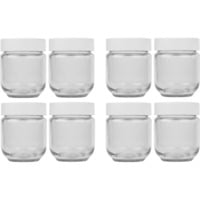 Rommelsbacher JG8 pot Rond Transparent, Blanc, Verre Transparent/Blanc, 65 mm, 65 mm, 90 mm, 1,1 kg, 8 pièce(s)