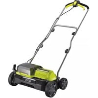 Ryobi RY18SFX35A-0 Tondeuse à gazon poussée Batterie Noir, Vert, Scarificateur Vert/Noir, Tondeuse à gazon poussée, 35 cm, 55 L, 4 roue(s), Sans brosse, 1,5 m/s²