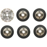 Ryobi Set de disques de coupe RAK6AGD1, pour meuleuse d'angle 125 mm, Disque de coupe 