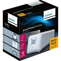 Siemens PowerProtect Sac à poussière Universel, Sac pour aspirateur Sac à poussière, Universel, Blanc, 240 mm, 165 mm, 285 mm