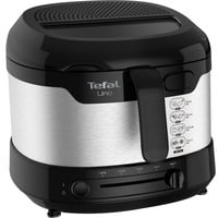 Tefal Uno FF215D friteuse Unique Autonome 1600 W Noir, Acier inoxydable Acier inoxydable/Noir, Friteuse, 1 kg, 1,8 L, 150 °C, 190 °C, 4 personne(s)