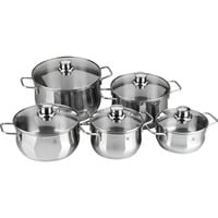 WMF 0730086040 lot de casseroles, Ensemble de pot Acier inoxydable, Acier inoxydable, Acier inoxydable, Acier inoxydable, Acier inoxydable, Verre, 250 °C