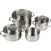 WMF 4000530650139 lot de casseroles 4 pièce(s), Ensemble de pot Acier inoxydable, Acier inoxydable, Acier inoxydable, Acier inoxydable, Verre, 250 °C, Vitrocéramique, Gaz, Induction