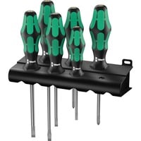 Wera Ensemble 6 tournevis Kraftforme, Lasertrip 334/6 Noir/Vert, Noir/Vert