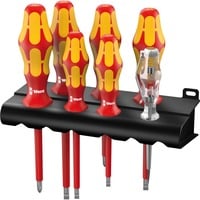 Wera Ensemble 7 tournevis VDE 160i/7 Rouge/Jaune, Avec testeur de tension