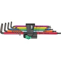 Wera Jeu de clés Allen TORX 967/9 TX XL Multicolore 1, Tournevis 9 pièces, TORX T8 à T40
