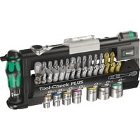 Wera Tool Check Plus, Set d'embouts de vissage Noir, Ensemble d'embouts, Douilles, Poignée, Cliquet en fer