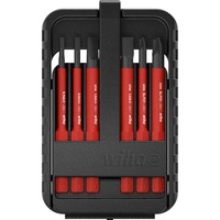 Wiha Jeu d'embouts slimBit électrique, Set d'embouts de vissage Rouge, 6 pièces dans une boîte slimBit