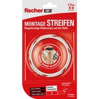 fischer Bandes de montage GOW, 19 pièces, Ruban adhésif Blanc