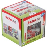 fischer DUOPOWER 10x50 LD, Cheville Gris clair/Rouge