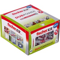 fischer DUOPOWER 6x50 LD, Cheville Gris clair/Rouge