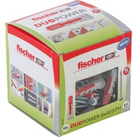 fischer DUOPOWER 8x40 S PH LD, Cheville Gris clair/Rouge