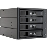 Chieftec CBP-3141SAS Boîtier de disques de stockage Noir, Cadrage Noir, SAS, SATA, Série ATA II, Série ATA III, 0, 1, 5, 10, SATA, Noir, 8 cm, 1 ventilateur(s)