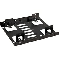 DeLOCK Cadre d'échange 3.5" > 2x 2.5", Cadre de montage Noir
