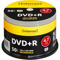 Intenso 4111155 DVD vierge 4,7 Go DVD+R 50 pièce(s), Support vierge DVD DVD+R, 120 mm, Boîte à gâteaux, 50 pièce(s), 4,7 Go