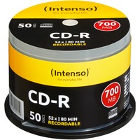 Intenso CD-R 700MB 700 Mo 50 pièce(s) 52x, CD-R, 120 mm, 700 Mo, Boîte à gâteaux, 50 pièce(s)