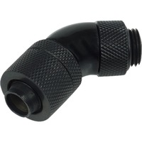 Alphacool 13/10 Pièce de Couplage 45°, Connecteur Noir, Raccord, Laiton, Noir, 1/4", 45°, 36 mm