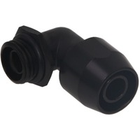Alphacool 17455 pièce et accessoire pour systèmes de refroidissement d'ordinateurs Raccord, Connecteur Noir, Raccord, Laiton, Noir, 1/4", 90°, 27 mm