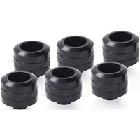 Alphacool 17477 pièce et accessoire pour systèmes de refroidissement d'ordinateurs Kit d'adaptation, Connecteur Noir, Kit d'adaptation, Laiton, Noir, 1/4", 23 mm, 2,6 cm