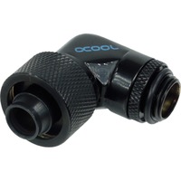 Alphacool 62371 pièce et accessoire pour systèmes de refroidissement d'ordinateurs, Connecteur Noir, Laiton, Noir, 1/4", 90°, Mâle, 32 mm