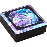 Alphacool Eisblock XPX Aurora Edge Bloc d'eau, Refroidisseur CPU Transparent/Noir, Bloc d'eau, Laiton, Cuivre, Plexiglas, Noir, LGA 1150 (Emplacement H3), LGA 1151 (Emplacement H4), LGA 1155 (Socket H2), LGA 1200 (Socket H5),..., CE, FC, ROHS, 70 mm