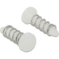 DeLOCK rivet Rivet à pression, Montage Blanc, Rivet à pression, Plastique, Blanc, Appareils électroniques, Tête plate, 6,3 mm