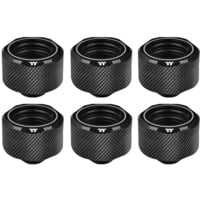 Thermaltake CL-W214-CU00BL-B pièce et accessoire pour systèmes de refroidissement d'ordinateurs Raccord, Connecteur Noir, Raccord, Aluminium, Cuivre, Noir, 1/4", 21 mm, 2,6 cm