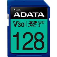 ADATA ASDX128GUI3V30S-R mémoire flash 128 Go SDXC UHS-I Classe 10, Carte mémoire 128 Go, SDXC, Classe 10, UHS-I, 100 Mo/s, 60 Mo/s
