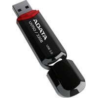 ADATA AUV150-32G-RBK lecteur USB flash 32 Go USB Type-A 3.2 Gen 1 (3.1 Gen 1) Noir, Clé USB Noir, 32 Go, USB Type-A, 3.2 Gen 1 (3.1 Gen 1), 90 Mo/s, Casquette, Noir