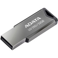 ADATA UV350 lecteur USB flash 32 Go Argent, Clé USB Argent, 32 Go, Sans capuchon, 5,9 g, Argent, Vente au détail